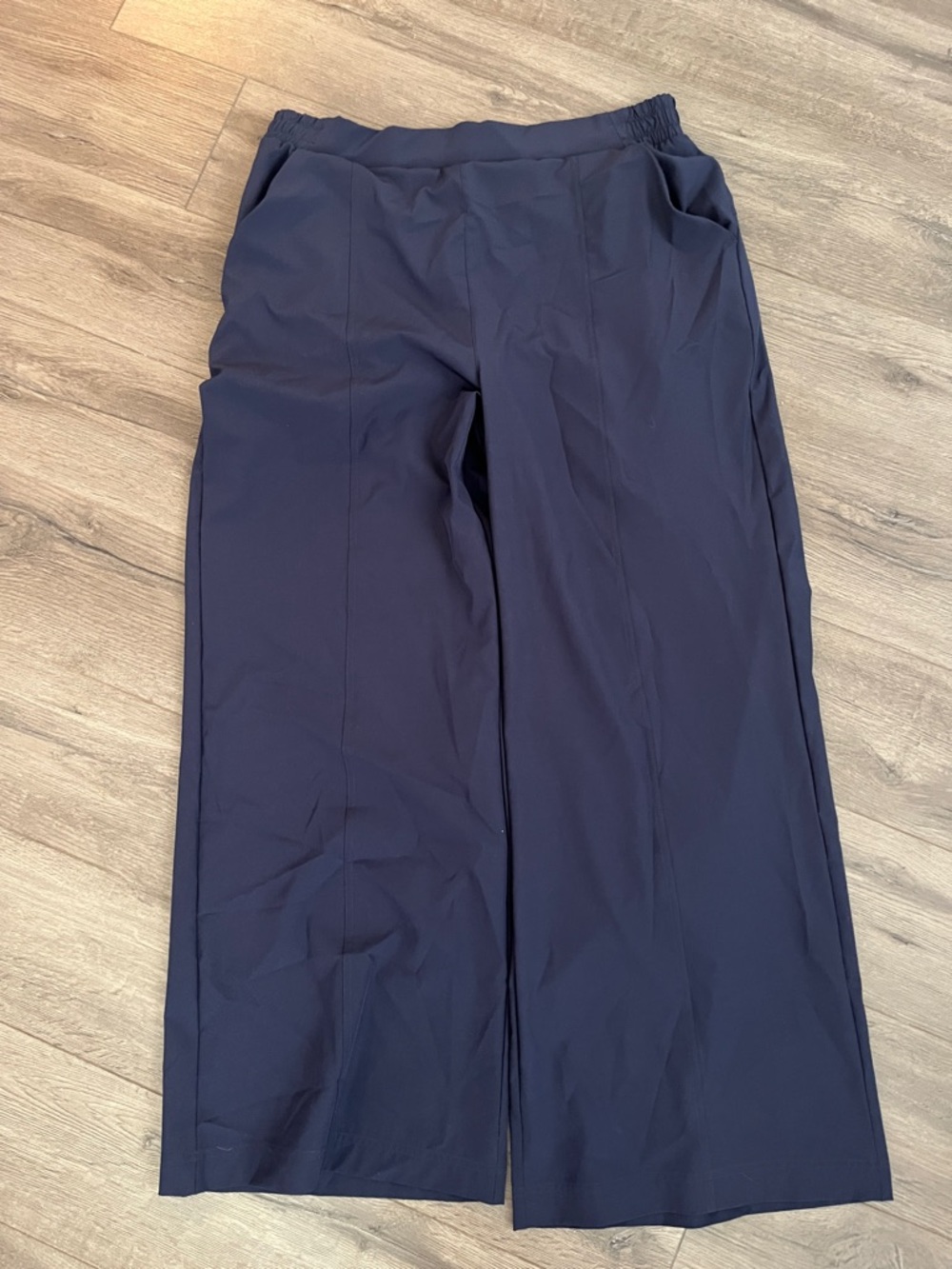 Fabletics Navy Wide-Leg Pull-On Pants